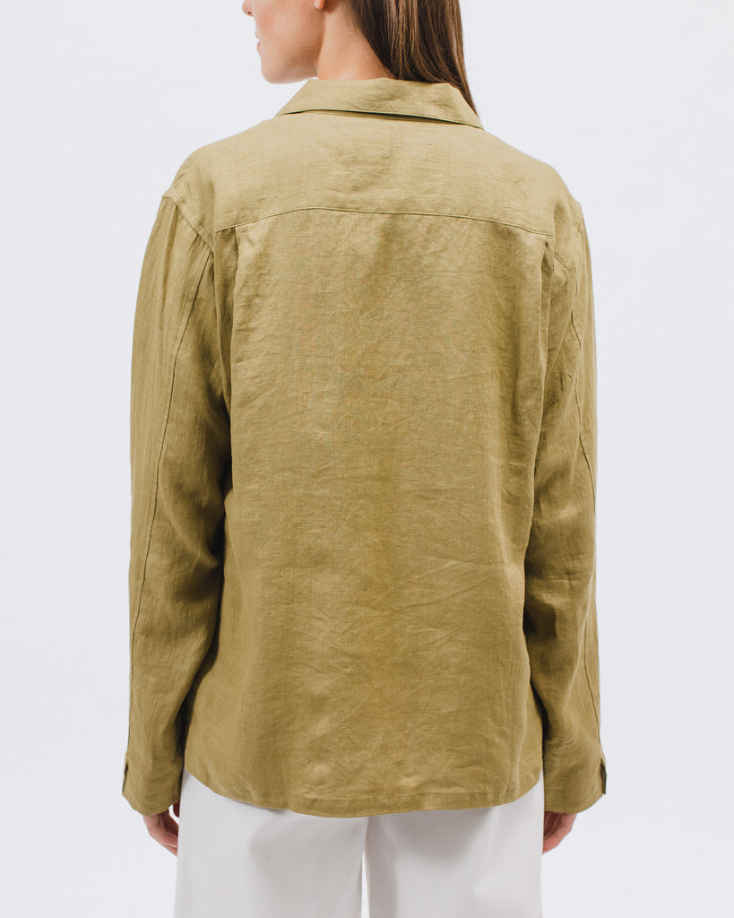 Linen LS Shirt - Olive - [product _vendor]