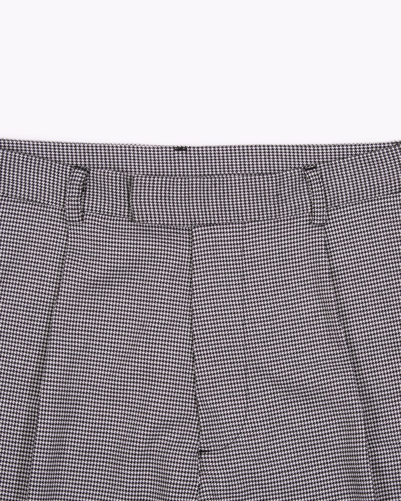 Pleated Suit Trouser - Houndstooth