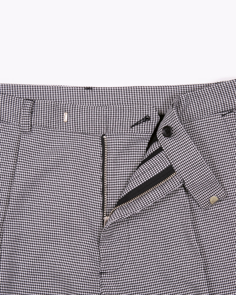 Pleated Suit Trouser - Houndstooth