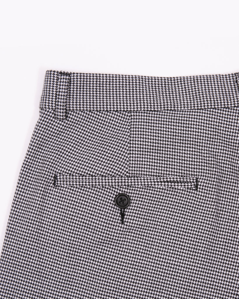 Pleated Suit Trouser - Houndstooth