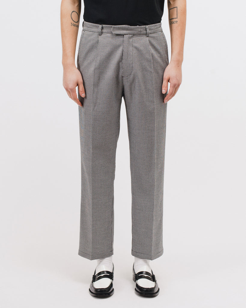 Pleated Suit Trouser - Houndstooth - [product _vendor]