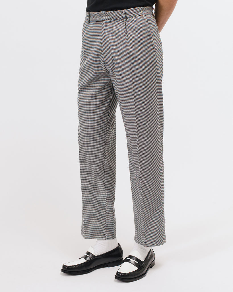 Pleated Suit Trouser - Houndstooth - [product _vendor]