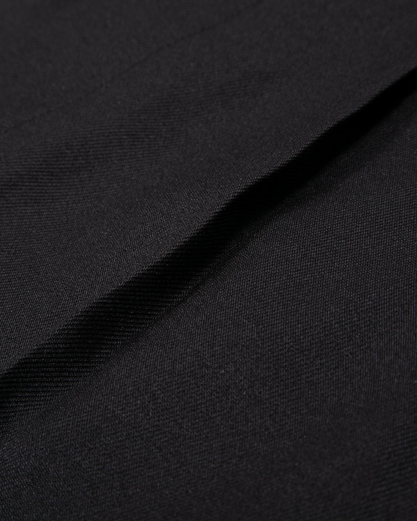 Pleated Suit Trouser - Black Sharkskin