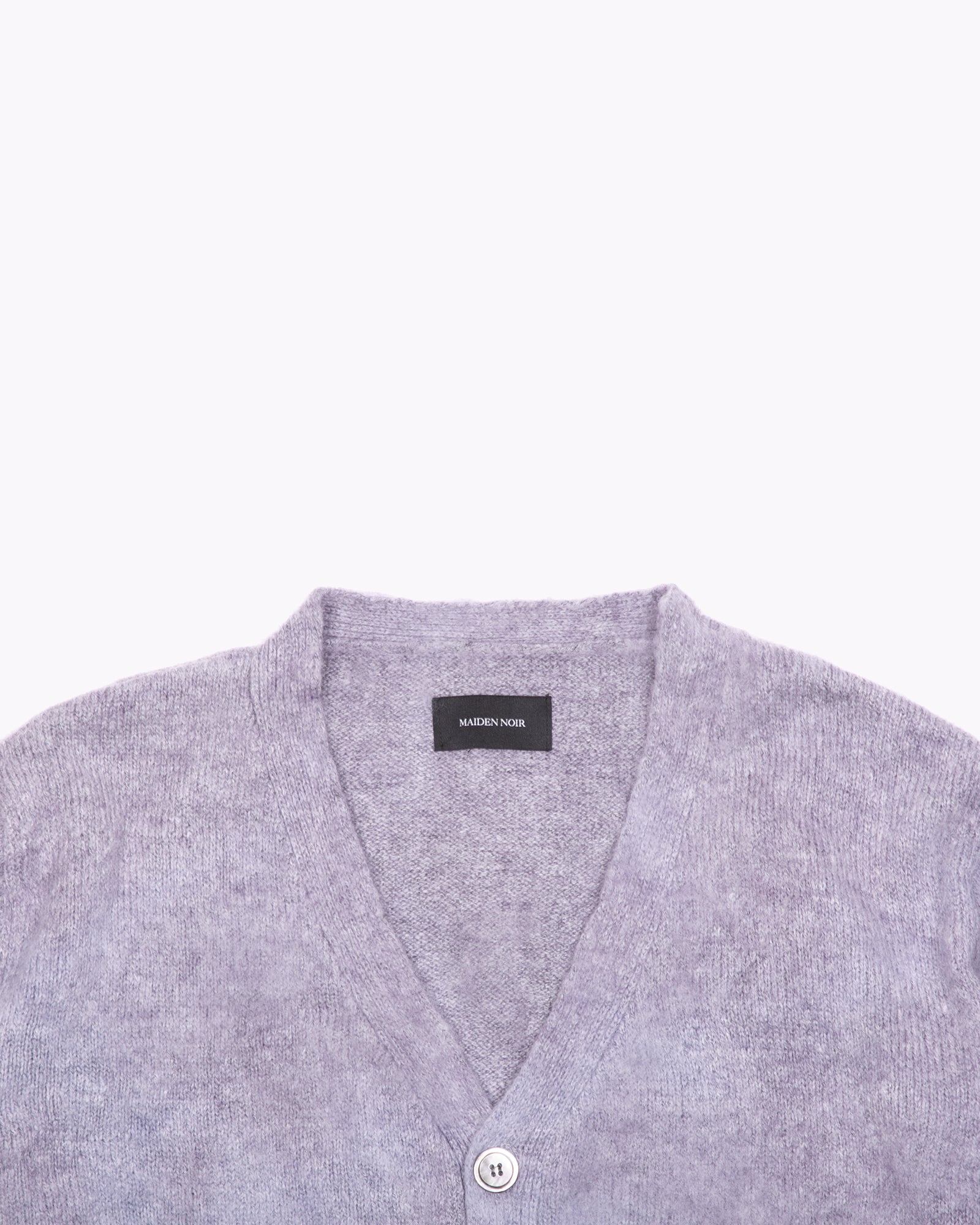 Maiden Noir Mohair Dyed Cardigan - Purple Ash Dyed