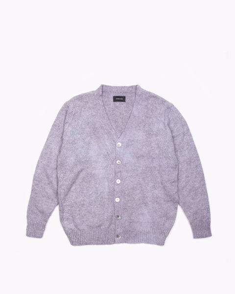 Maiden Noir Mohair Dyed Cardigan - Purple Ash Dyed