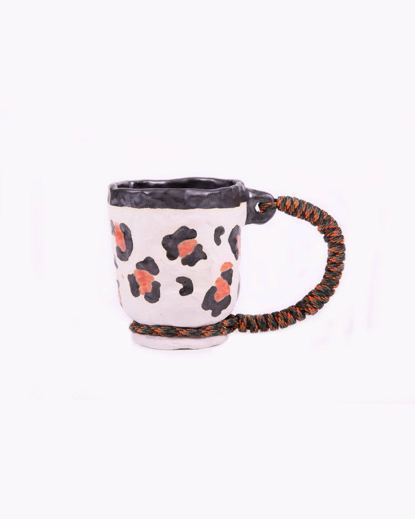 Ceramic Camping Mug - Black Cheetah