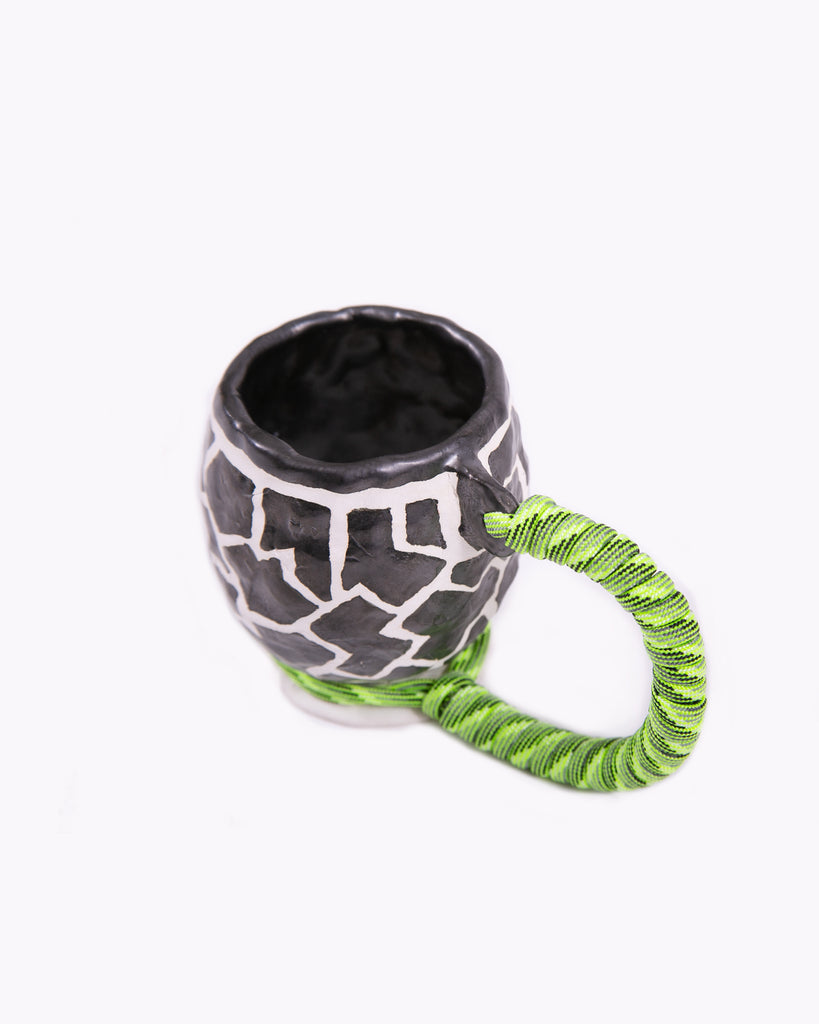 Ceramic Camping Mug - Black Crackle
