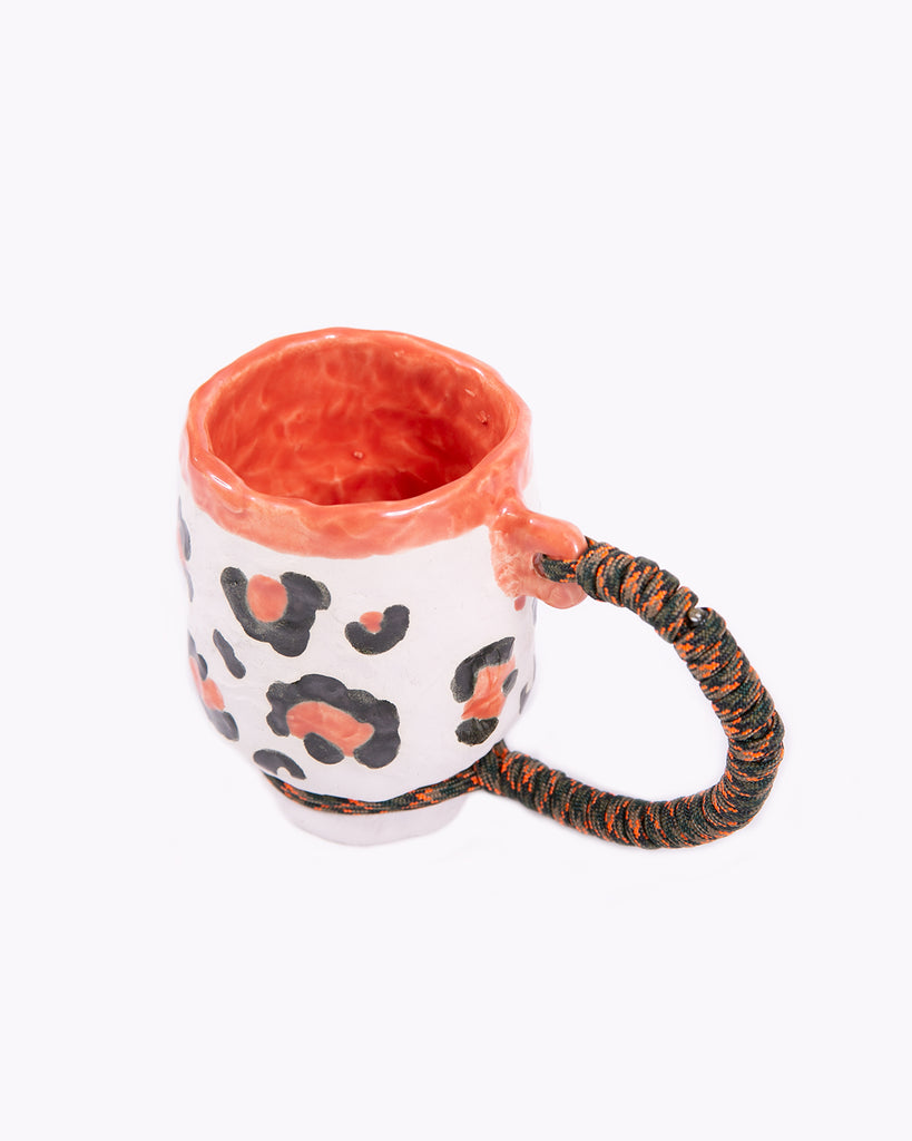 Ceramic Camping Mug - Salmon Cheetah 2