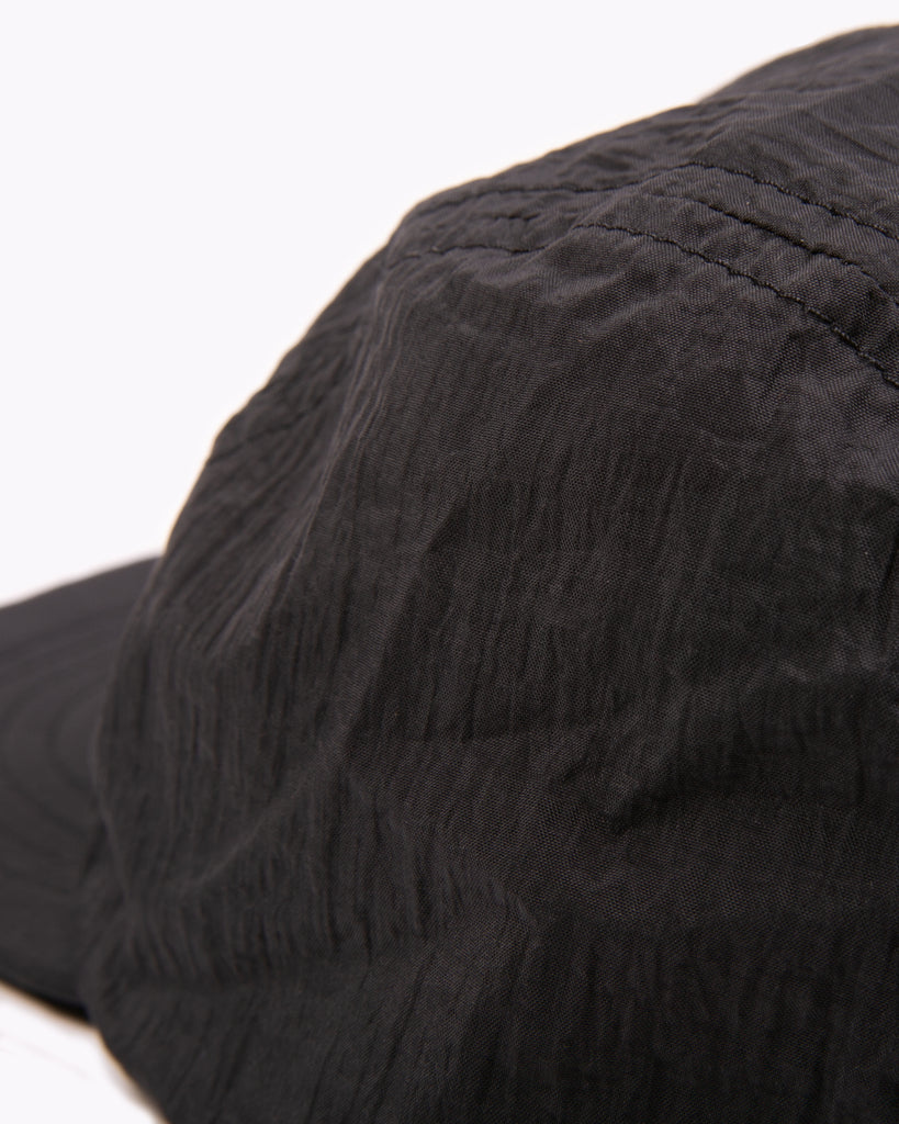 Runner Cap - Black Textured Nylon