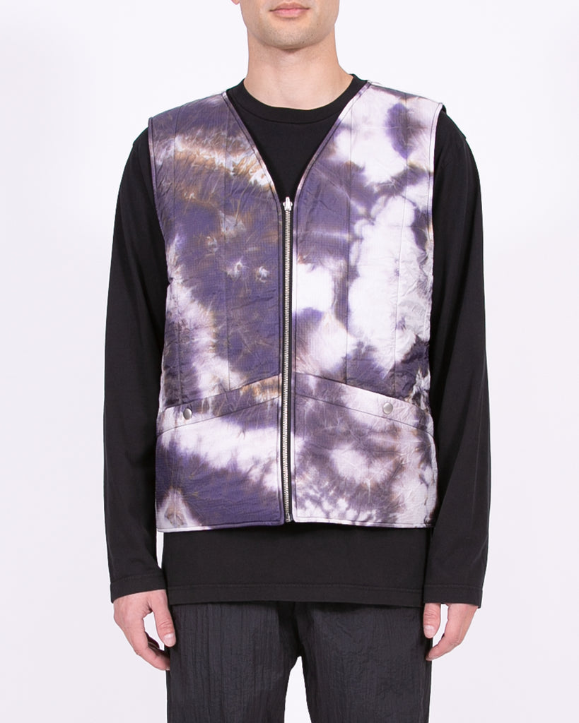 Reversible Insulated Vest - Black/Purple Ash Dyed