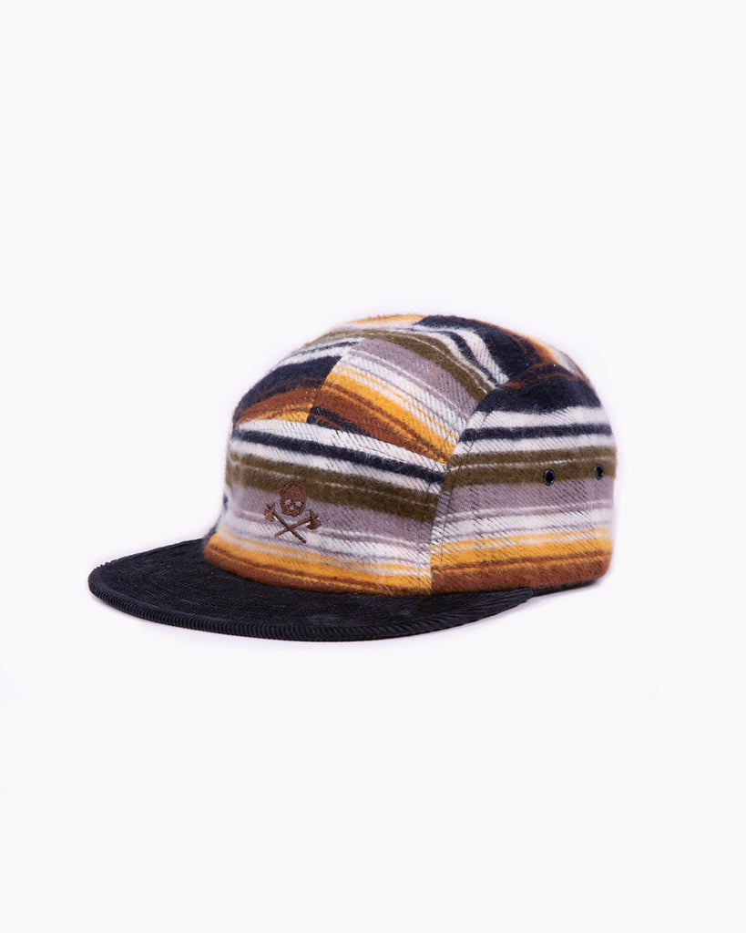 Plaid Camp Cap - Navy