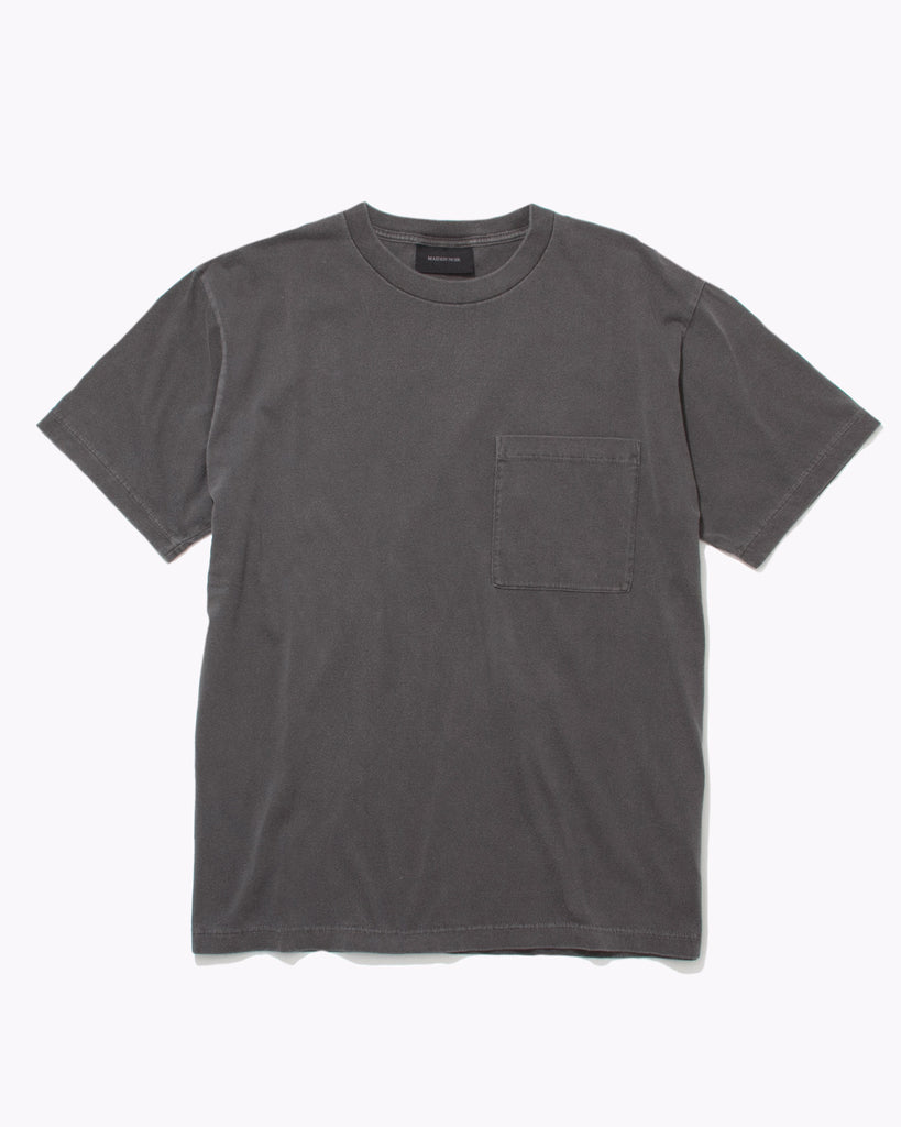 Natural Dyed Block S/S Jersey - Charcoal - Maiden Noir