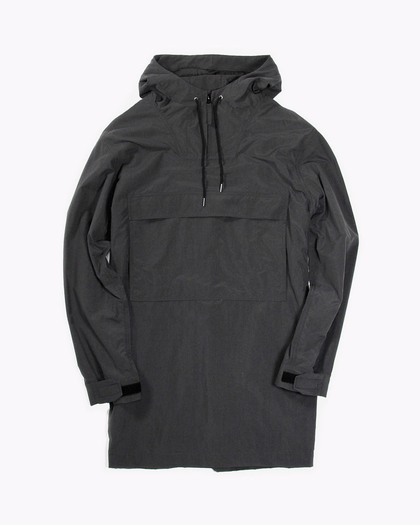 Nylon Popover -  Charcoal Black