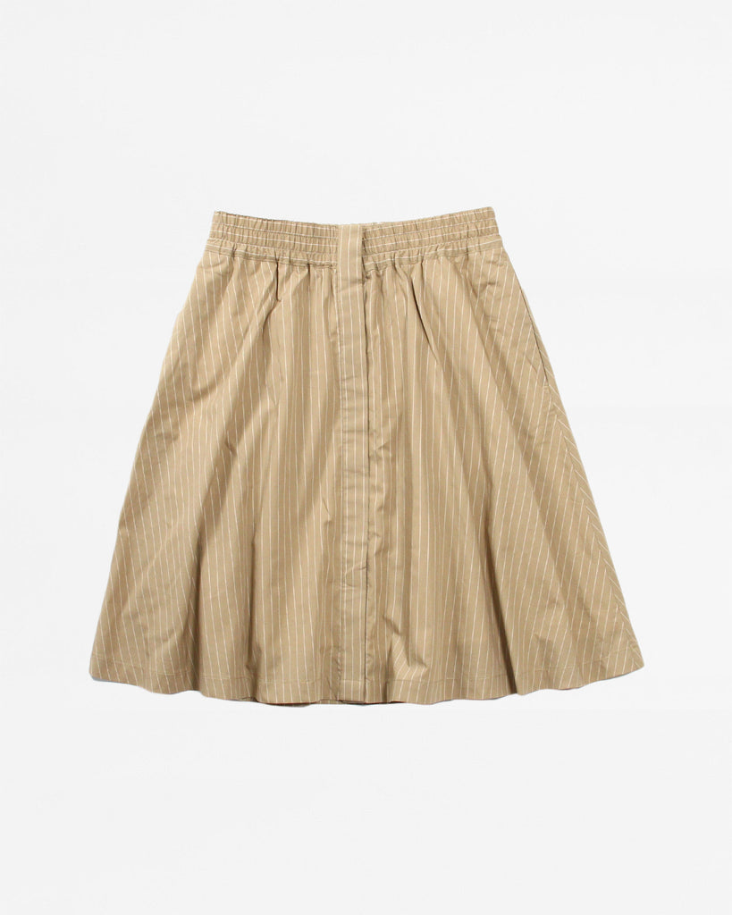 Mini Stripe Skirt - Beige W