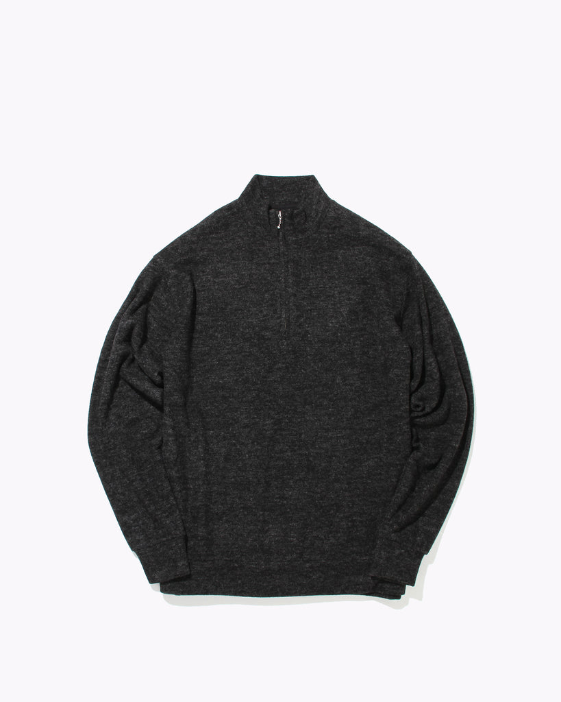 Brush Mock Neck - Charcoal