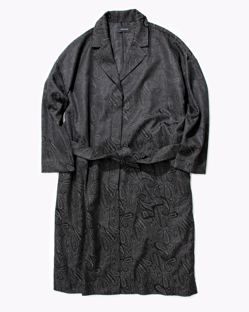 Paisley Overcoat - Black