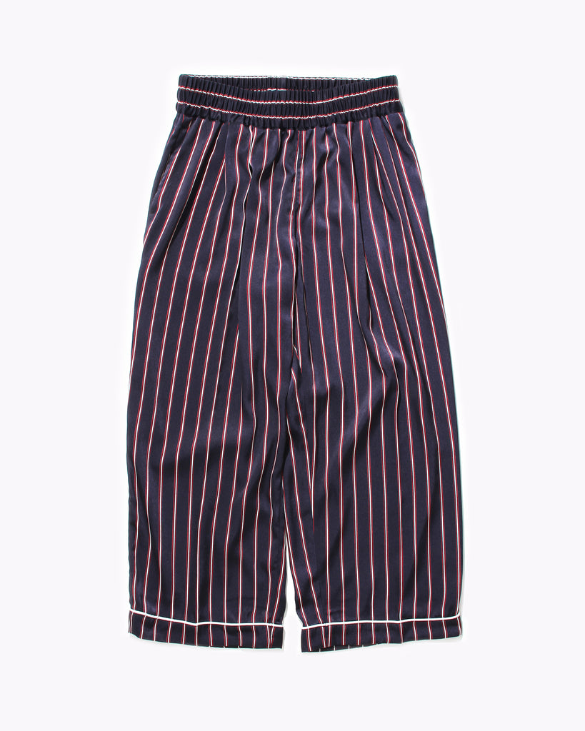 Wide Stripe Trouser - Navy